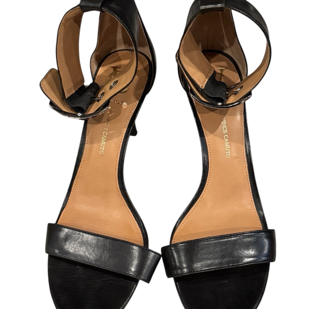 Vince Camuto Black Ankle Strap Heels